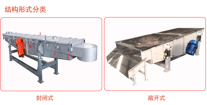 振動輸送機(jī)分為封閉式與敞開式兩種。