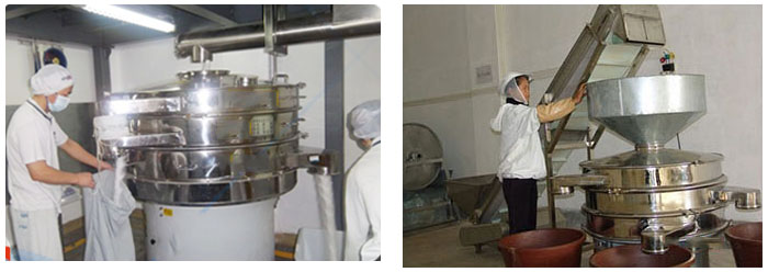 豆?jié){振動篩豆?jié){篩分現(xiàn)場圖展示。