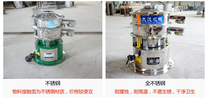 小型圓形篩做工采用：內外拋光的制作方法，能夠保證產(chǎn)品的干凈。