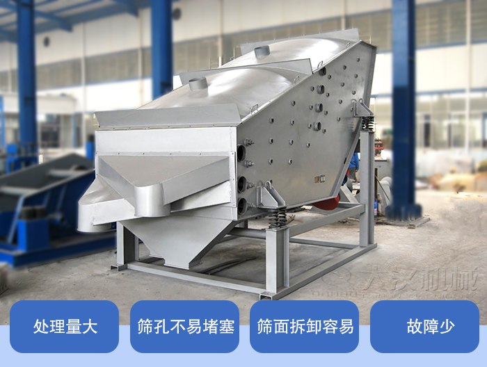 概率篩產(chǎn)品特點(diǎn)：處理量大，篩孔不易堵塞，篩面拆卸容易，故障少