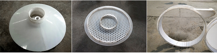 塑料防腐蝕振動篩防塵蓋，網(wǎng)架，篩框展示圖。