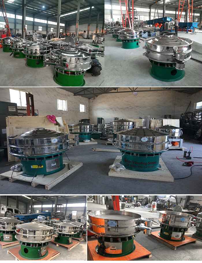 展示廳展示旋振篩，批量展示不銹鋼振動(dòng)篩，包裝氣體保護(hù)振動(dòng)篩，批量展示碳鋼旋振篩
